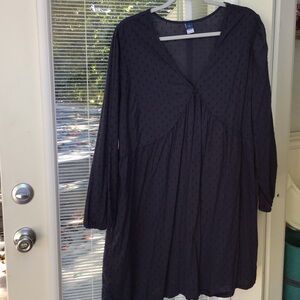Old Navy Dark Blue Dress with Dotted Texture